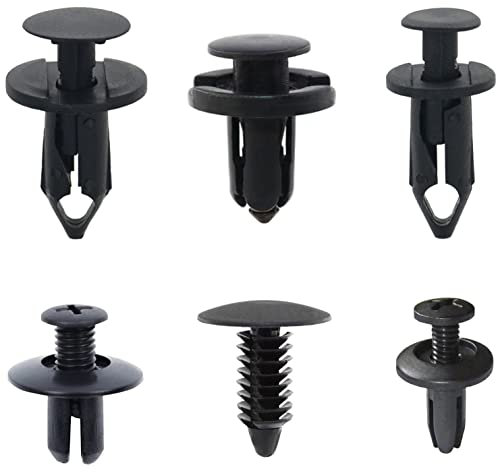 120 PCS Nylon Car Fasteners Rivet Clips,Plastic Car Retainer Clips,Six Sizes Ranging from 6MM to 10MM