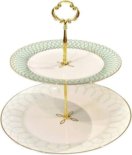 Obstschale, Doppelschicht Bone China Klassifizierung Obstteller Gebäck Trockenobstschale Wohnzimmer Home Snack Regal