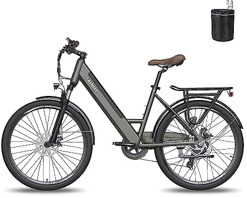 Fafrees Official Electric Bike, 26 City E-Bike 250W with APP, 110KM Range, 36V 14.5Ah Battery, 25km/h, UK Legal, F26 Pro Electric Bicycle for Adults with 7-Speed, Aluminum Alloy, Free Helmet