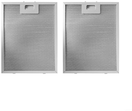 Metallfilter für Küchenabzugshaube Silberner Dunstabzugshaubenfilter Metallgeflecht Abluftfilter 350 x 285 x 9 mm(2pcs)