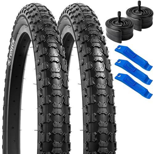YunSCM 2-PCS Faltbarer 20 Zoll Reifen 20x2.125/57-406 kompatibel 20x2.10 20x2.125 20x2.25 Fahrradreifen