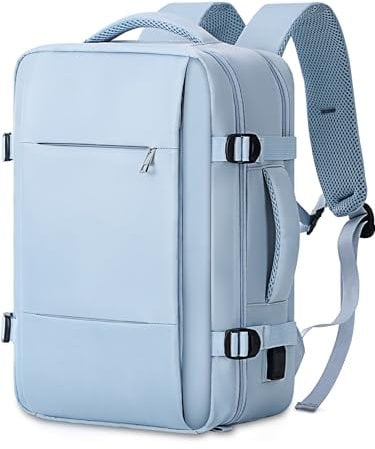 FIORETTO Mens Womens Cabin Bags 40x20x25 for Ryanair Underseat Waterproof Carry On Backpack for Airplanes, Travel Backpack Rucksack Hand Luggage Under Seat Travel Bag with Laptop Compartment Blue