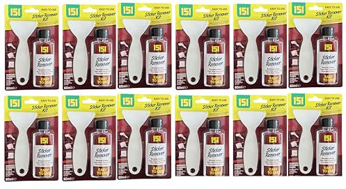 Sticker Remover Kit - 151 | Scraper Tool & Adhesive Removing Solution (60ml) by 151 (3, Sticker Remover Kit)