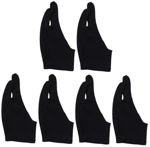 FRCOLOR 6 Pcs Drawing Glove for Sketch Art Glove Artist Drawing Two Finger Glove Pen Display Glove Sketch Gloves Gauntlet The Ove Glove Mittens The Mitten Digital Tablet Arc