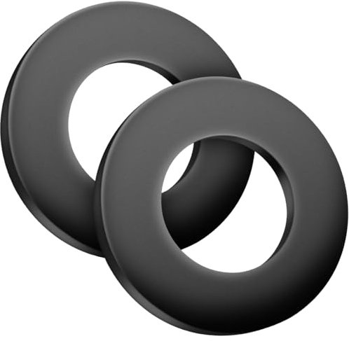 FOMGIIN Unterlegscheiben Flache, 2 Stück M24 x 44mm Unterlegscheibe Schwarz Kohlenstoffstahl Beilagscheiben Karosseriescheiben Distanzscheiben Dichtung Distanzringe für Schrauben Gewindestangen