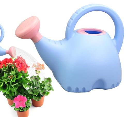 GIFYYM Blumengießkanne, 1,5 l Elefanten-Gießkanne, recycelte Outdoor-Bewässerung mit abnehmbarer Düse, Outdoor-Gartenpflanzengießkanne mit niedlichem Elefanten-Design für Kinder