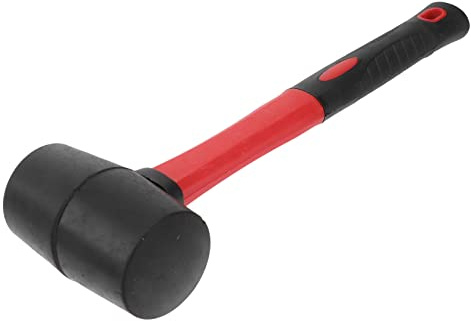 HOMOCONO 12oz Rubber Mallet Hammer Double-Faced Hammer for Floor Installation Non-Slip Handle Tool