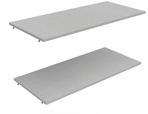 möbelando Einlegeboden >Ghost< (2er-Set) in Matt weiß - 86,8x3x39,1cm (BxHxT)
