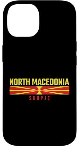 Hülle für iPhone 14 Mazedonische Flagge, Nordmazedonien - Skoda in Großbuchstaben