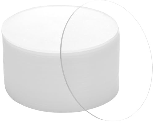 KEILEOHO 30 Stück Acrylplatte Rund 10 cm x 2 mm, Acrylplatten Transparent Acrylscheibe, Klare Acryl Rohlinge Scheiben zum Basteln für Bilderrahmen, Malerei, DIY