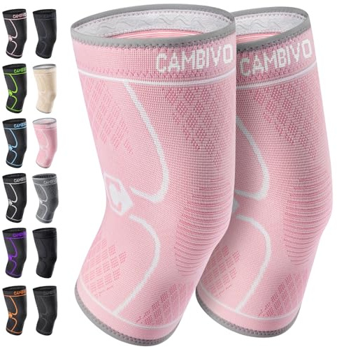 CAMBIVO Kniebandage Männer Damen X2, Bandage Knie hilfreich Erholung bei Meniskusriss, ACL und Arthritis, Kniebandage Meniskus für Laufen, Wandern, Joggen, Sport, Volleyball