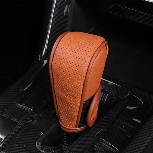MKWGZPGW Auto Gear Shift Knob Abdeckung Für Volvo V40 2013, Schaltknauf Innenteile FüR Getriebefahrzeuge Non-Slip Atmungsaktive Dekorative Accessoires,D