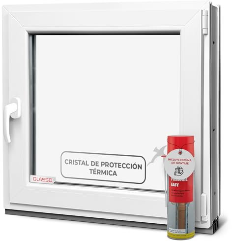 Ventana de sótano de 100 x 40 cm, doble acristalamiento, ventana de plástico, perfil de 60 mm, DIN derecho, ancho x alto: 1000 x 400 mm, perfecto para ventanas de jardín, ventanas de garaje y sótano