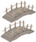Gatuida 2pcs Miniature Wooden Arch Bridge Garden Decor for Dollhouse Scene Material Realistic Miniature Accessory for Outdoor and Mini Landscapes