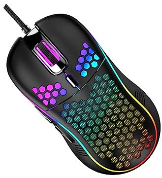 DIYEAH 1Pièce Souris de Jeu Filaire RGB avec Design Ergonomique pour PC Ordinateurs Portables pour Travail