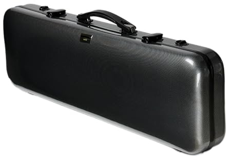 MJMLUCK Custodia per Violino, Custodia Rigida per Violino 4/4 Full Size, Nuova Custodia per Violino oblunga, Borsa Professionale per Violino, Nera