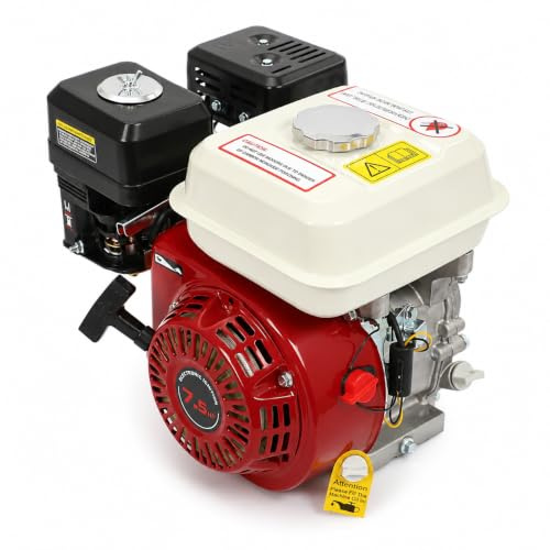 Motor de gasolina de 4 tiempos de 7,5 CV 212 cc con eje de levas de 19 mm | Motor multiusos refrigerado por aire con sensor de aceite y depósito de 3,6 L para generador de bomba kart y cortacésped