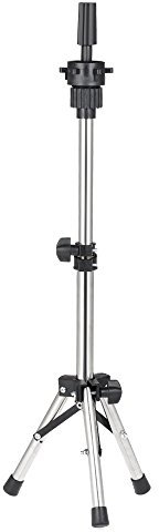 Mini Wig Stand Tripod,Adjustable Hairdresser Table Training Head Stand