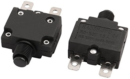 sourcing map HS-R01 AC 125V/250V 15A 50/60Hz Momentanen Taste Schalter | Drücken, 2 Klemme, DE DE
