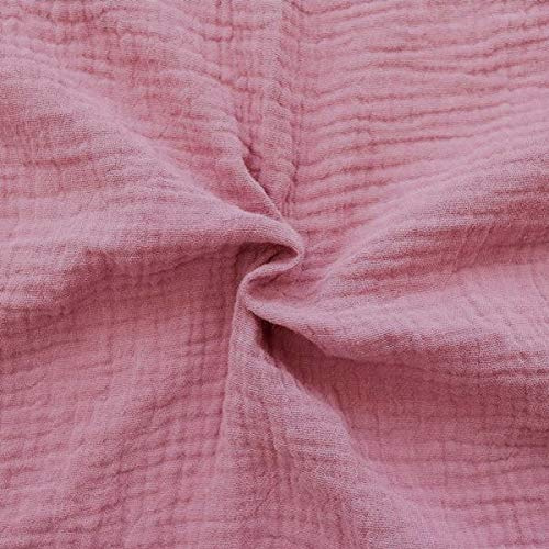 100% Baumwolle Musselin Double Gauze Stoff Meterware Rosa