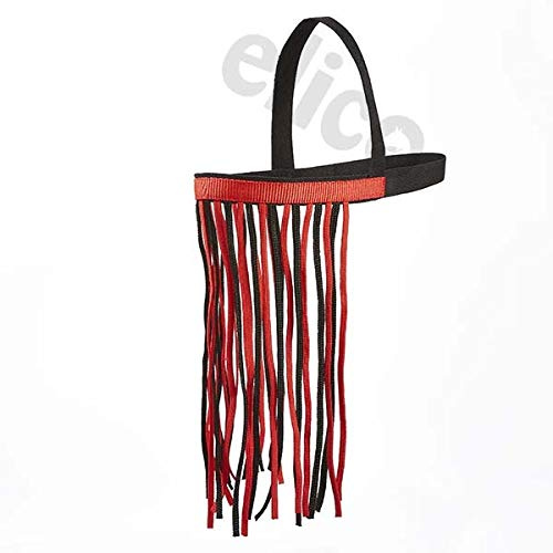 Elico Elasticated Fly Fringe equestrian insect protection (RED)(COB)