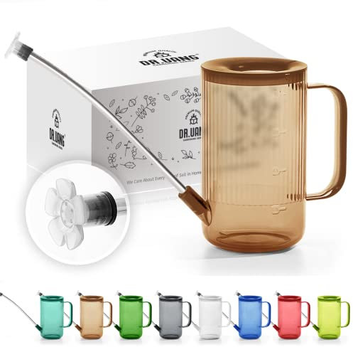 Petit arrosoir pour Plantes d'intérieur avec Bec Long (1 L, Marron ambré)