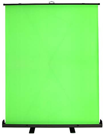 Homegear Streaming/Video Background Green Screen – Pull-Up Backdrop in Case