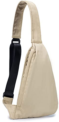 CLAPE Sling Schultertasche Herren Wasserdicht Umhängetasche Klein Anti-Diebstahl Crossbag Leicht Brusttasche, Khaki