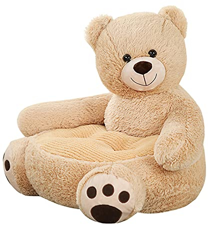 Zinsale Kinder Plüschsessel Baby Sofas fürs Kinderzimmer Kuscheltier Ausgestopftes Tier Kindersessel Lesesofa Weiches Sitzkissen Plüschtiere Kleinkindmöbel (Braunbär)