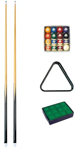 Stradivari Pool-Billard Set „Standard“ | 6-teiliges Zubehörset | Hochwertige Materialien | Inkl. Pool-Spielregeln | Für alle Billardspieler | Einsatzbereich: Pool Queue
