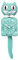 Kit Cat Klock Gentlemen (Ocean Waves)