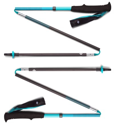 Black Diamond W Distance Carbon Z Poles Blau-Grau - Leichter Faltbarer Damen Carbon Trekkingstock, Größe 120 cm - Farbe