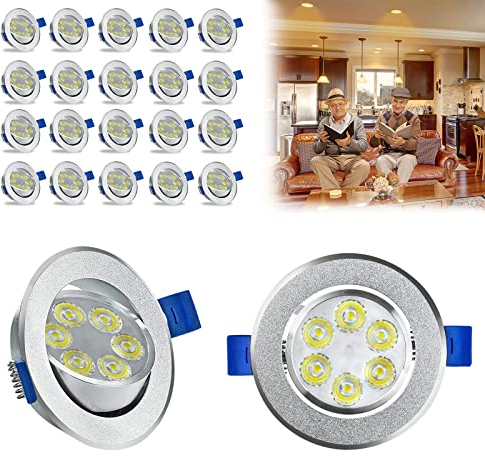 LZQ LED Einbaustrahler 20PCS Einbauleuchten LED Spots (Warmweiß, 3W)