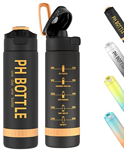 TITIROBA Trinkflasche 1L Auslaufsicherer Wasserflasche Sport flasche für Fahrrad Camping Fitness Outdoor Kinder Schwarz