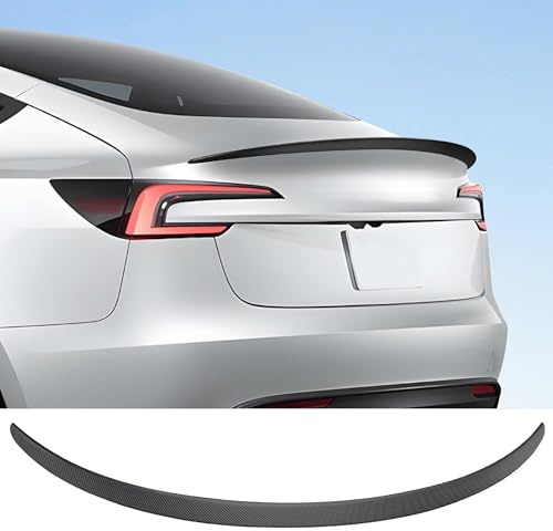 Arcoche Becquets Arrière Tesla Model 3, Aileron Arrière Performant, Couvercle De Coffre Arrière pour Tesla 2016-2023 Modèle 3 Accessoires (Fibre De Carbone Mat)