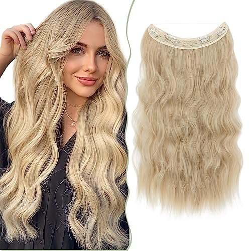 SEGO Secrets Hair Extensions Lange Haarteile mit Unsichtbarem Draht Haarverlängerung Gewellt wie Echthaar 60 cm