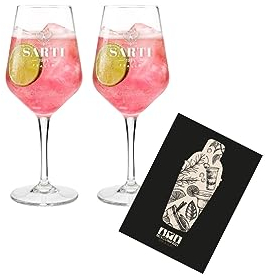 Mixcompany.de Bar & Glas Sarti Rosa Italia – 2er Set Ballongläser für Aperitifs & Cocktails