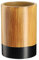 KADAX Vaso de baño, 350 ml, vaso para cepillos de dientes de poliresina con patrón de madera, 7,5 x 11 cm, soporte para cepillos de dientes para baño y WC, vaso higiénico para cepillos de dientes