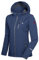 Little Donkey Andy Veste de ski softshell pour femme avec capuche amovible, doublure en polaire et imperméable, Bleu gris chiné, M