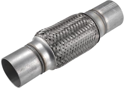 QUARKZMAN Tubo Flessibile Universale per Scarico Auto Argento 60x290mm