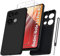 Qasyfanc Funda Compatible con Xiaomi Redmi Note 13 Pro 4G / Poco M6 Pro 4G con Protección de La Cámara y 2 Piezas Cristal Templado, Carcasa Suave TPU con Tapete de Microfibra Anti-Rasguño, Negro