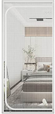 Cat Screen Door, Cat Net for Balcony, Pet Resistant Mesh Screen Door Thickened Zipper Cat Safety Gate Prevent Pet Escape Door Curtains from Living Room, Bedroom, Kitchen, Patio