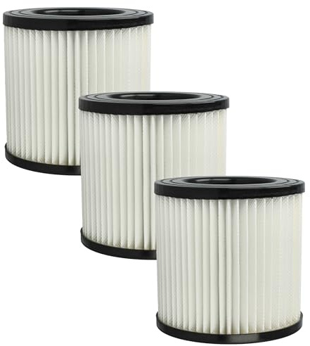 vhbw 3x Staubsaugerfilter Ersatz für Scheppach 7907702702 für Staubsauger | HEPA-Filter Weiß