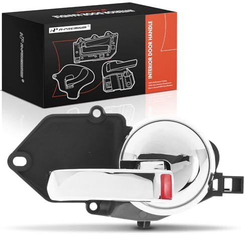 A-Premium Front Right Passenger Side Interior Door Handle Compatible with Fiat 500 2012-2019, Chrome