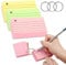 Yolistar 300 Blätter Karteikarten A8,Karteikarten mit Ring-Beidseitig beschreibbar,Flashcards Bunt,Karteikarten Liniert Flashcards mit 3 Binderinge für Englisch Vokabeln,Formeln und Notizen