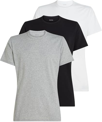 Calvin Klein Herren 3er Pack T-Shirts Kurzarm Crew Neck Basic