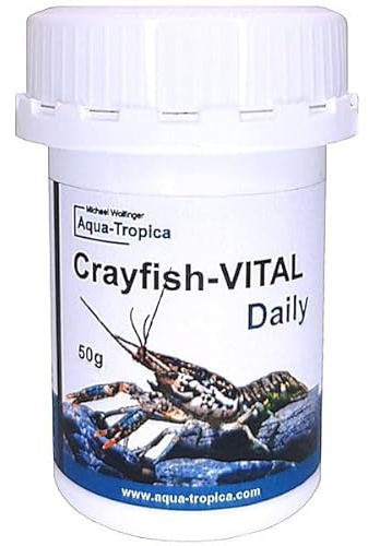 Aqua-Tropica Crayfish-VITAL Daily - Futter für Krebse | Hauptfutter für Flusskrebse der Gattungen Procambarus, Cambarus, Astacus und Cherax - Körnung 7 mm - 50g