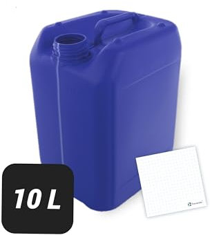 Trevendo Bidon à eau de 10 litres (DIN 51, bleu) – Utilisation polyvalente et robuste – Convient à un usage alimentaire – Sans BPA – Idéal pour le camping, les festivals, les voyages et plus encore –