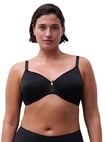 Chantelle Women's Norah Full Coverage Spacer T-Shirt Bra, Black, 36C