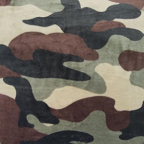 Panini Tessuti, Camouflage-Fleece, Kaschmir, Meterware, 1 Einheit = 100 cm, 2 Stück = 200 cm – Kleidung, handgefertigte Kreationen und Inneneinrichtungen